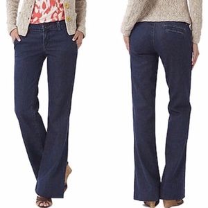 J Brand Seline Wide Leg Trouser Denim Jeans, Obsidian Medium Dark Wash, Size 26